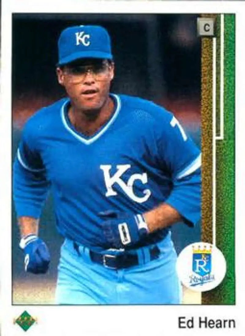 1989 Upper Deck #42 Ed Hearn NM-MT Kansas City Royals Baseball Card - Baseball Card Single