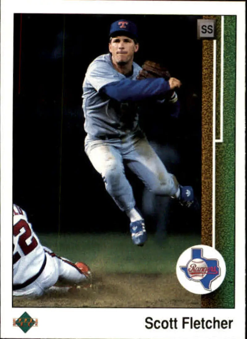 1989 Upper Deck #420 Scott Fletcher NM-MT Texas Rangers Baseball Card - Baseball Card Single