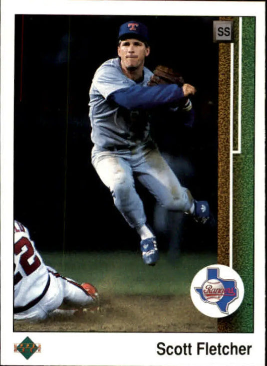 1989 Upper Deck #420 Scott Fletcher NM-MT Texas Rangers Baseball Card - Baseball Card Single