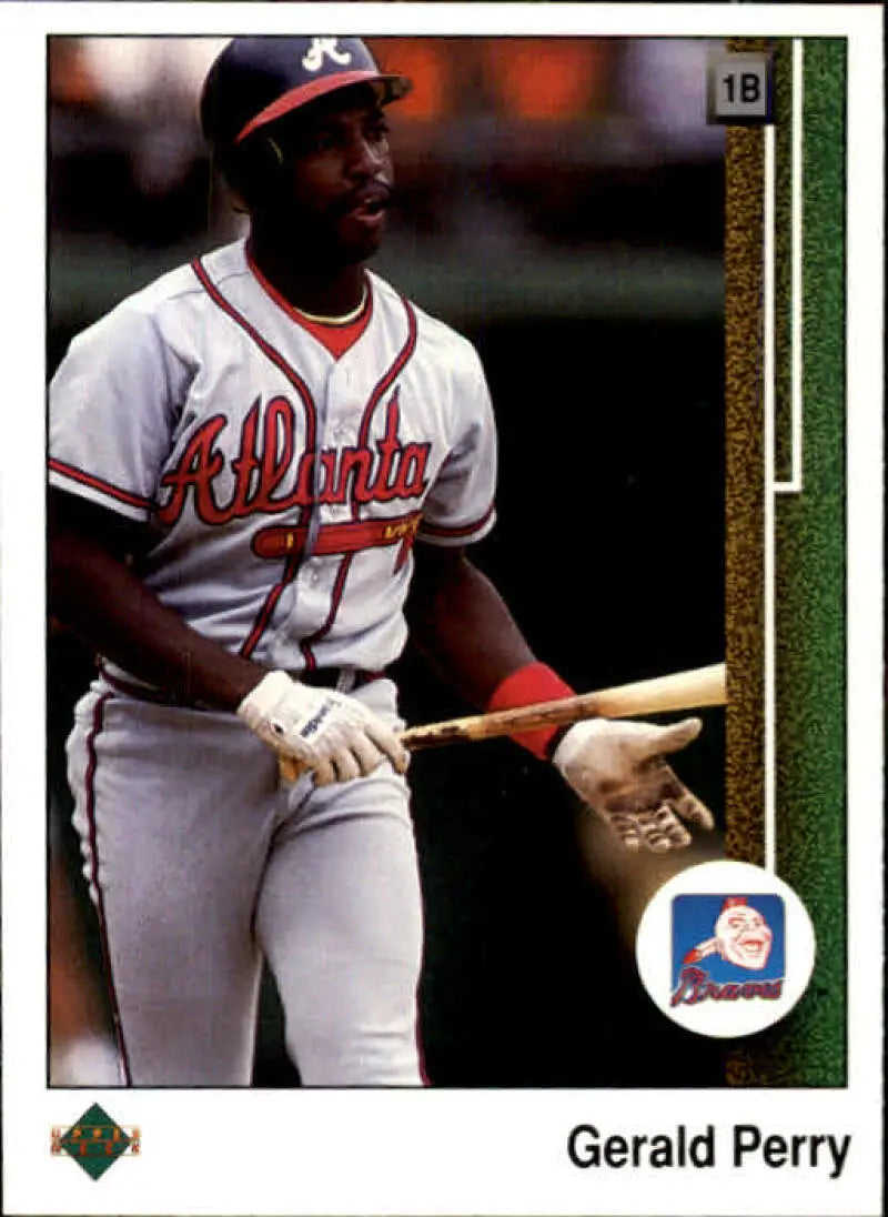 1989 Upper Deck #431 Gerald Perry NM-MT Atlanta Braves Baseball Card - Baseball Card Single
