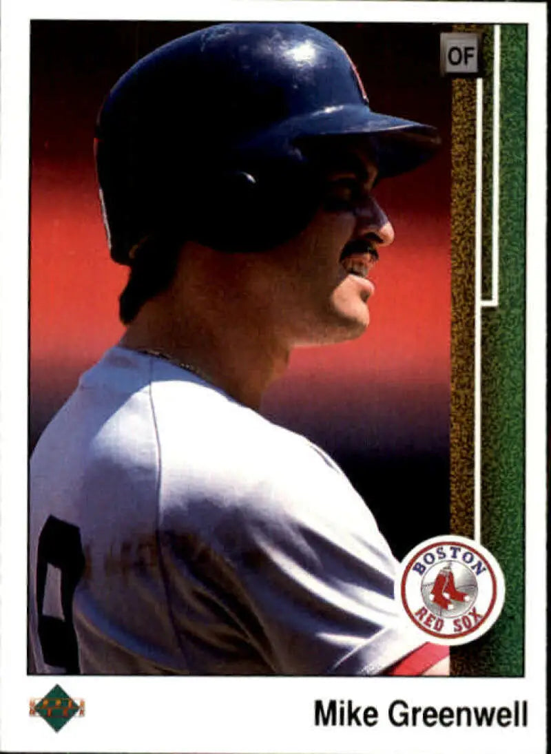1989 Upper Deck #432 Mike Greenwell NM-MT Boston Red Sox Baseball Card - Baseball Card Single