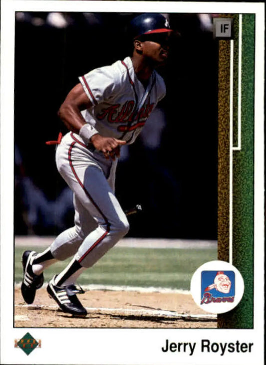 1989 Upper Deck #433 Jerry Royster NM-MT Atlanta Braves Baseball Card - Baseball Card Single
