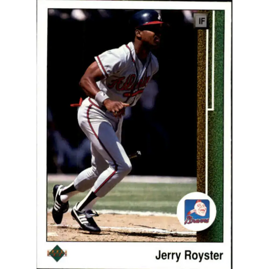 1989 Upper Deck #433 Jerry Royster NM-MT Atlanta Braves Baseball Card - Baseball Card Single