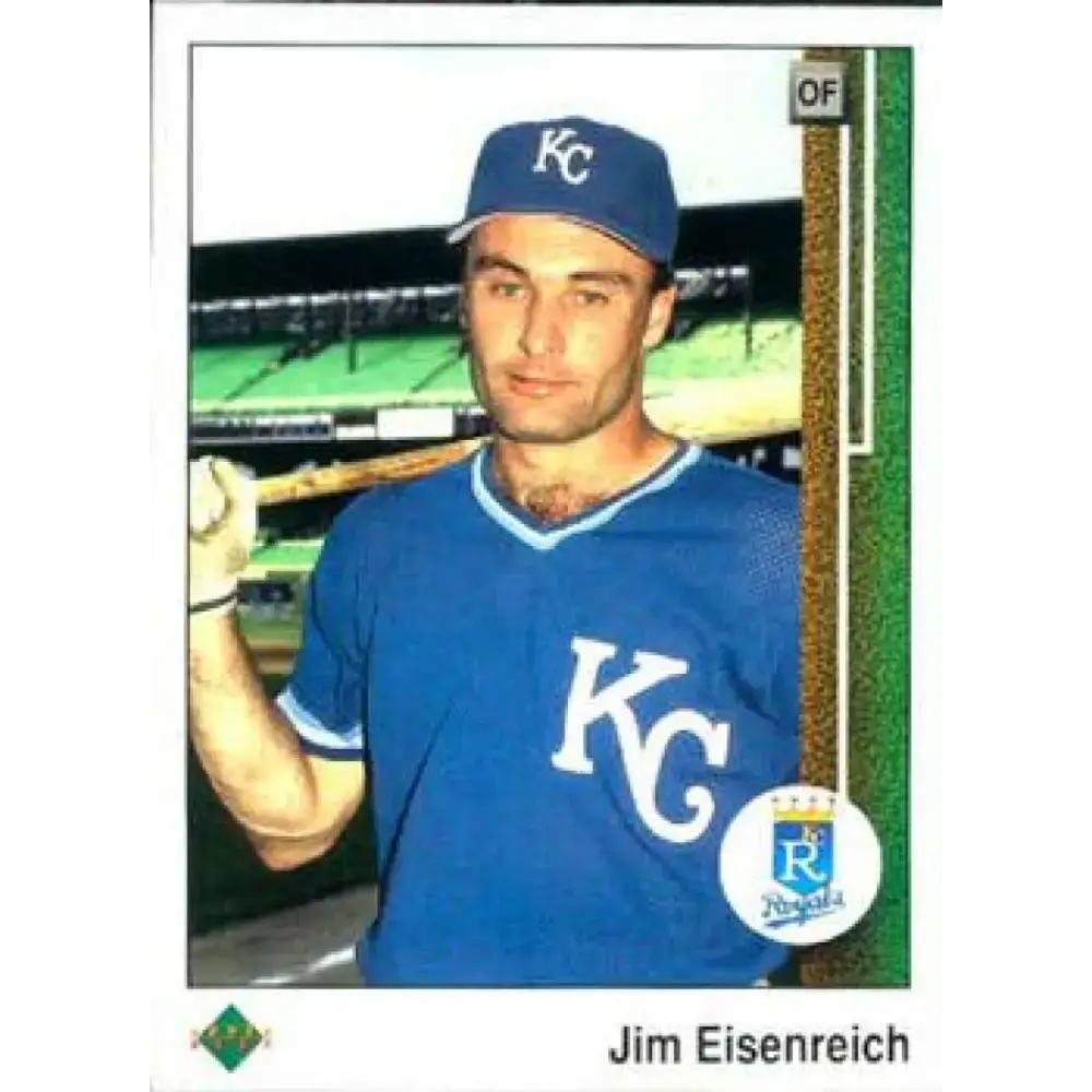 1989 Upper Deck #44 Jim Eisenreich NM-MT Kansas City Royals Baseball Card - Baseball Card Single
