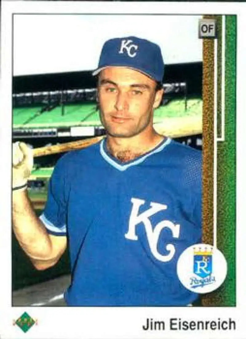 1989 Upper Deck #44 Jim Eisenreich NM-MT Kansas City Royals Baseball Card - Baseball Card Single