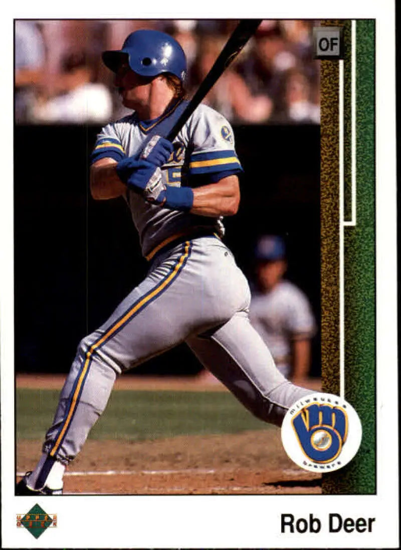 1989 Upper Deck #442 Rob Deer NM-MT Milwaukee Brewers Baseball Card - Baseball Card Single