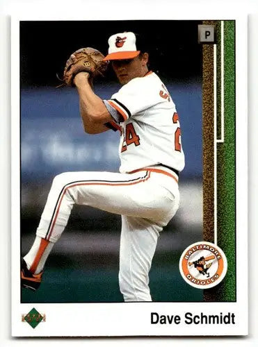 1989 Upper Deck #447 Dave Schmidt Baltimore Orioles Baseball Cards E ID:54134 - Baseball Card Single