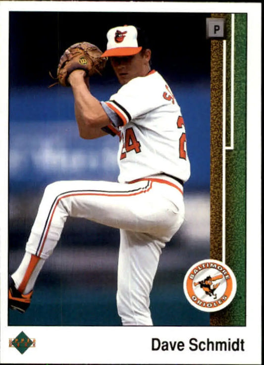 1989 Upper Deck #447 Dave Schmidt NM-MT Baltimore Orioles Baseball Card - Baseball Card Single