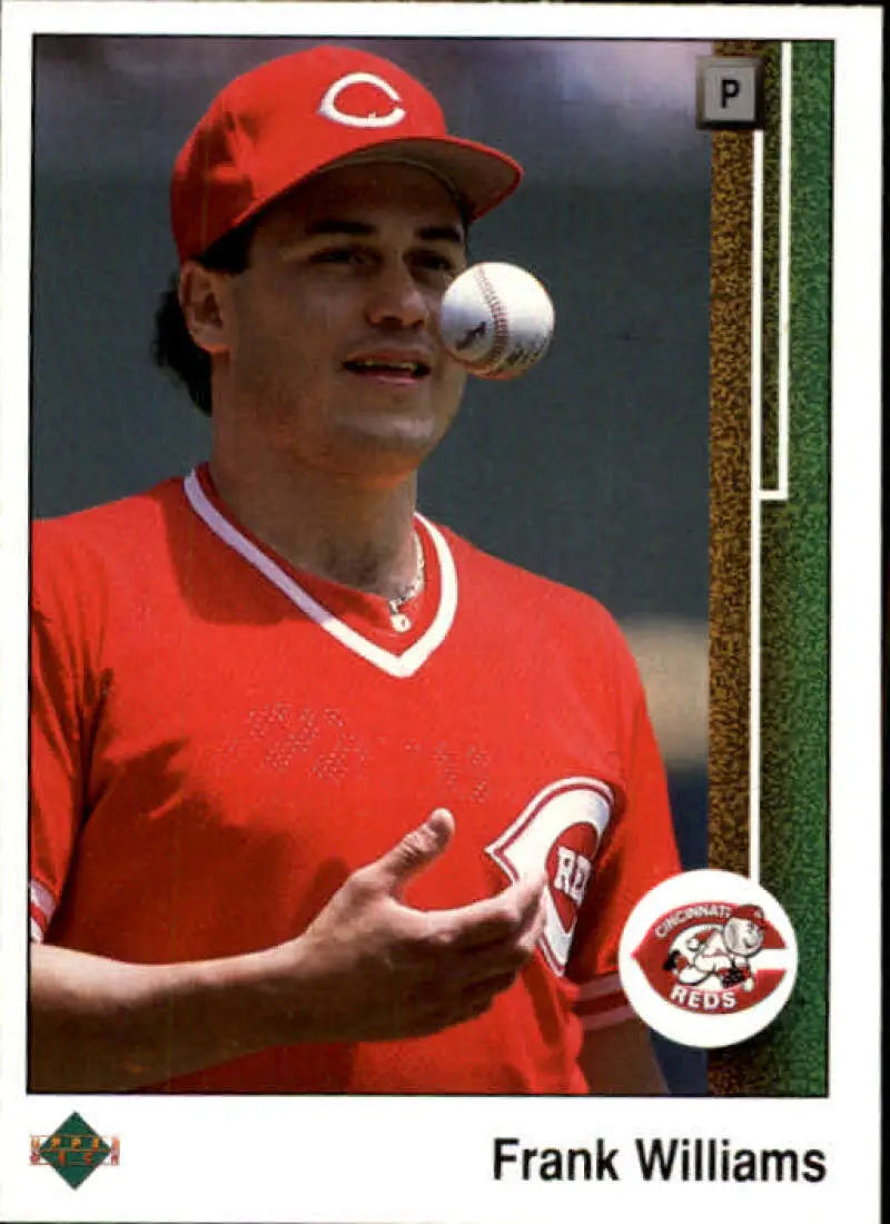 1989 Upper Deck #449 Frank Williams NM-MT Cincinnati Reds Baseball Card - Baseball Card Single