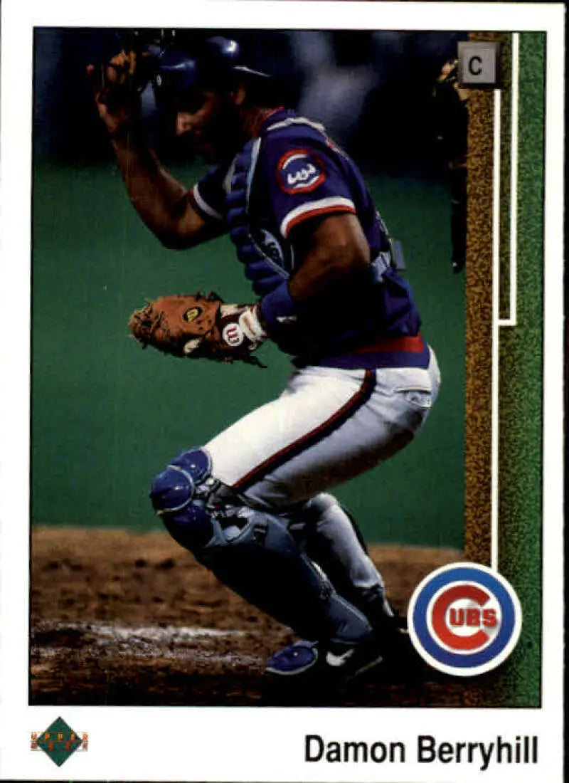 1989 Upper Deck #455 Damon Berryhill NM-MT Chicago Cubs Baseball Card - Baseball Card Single
