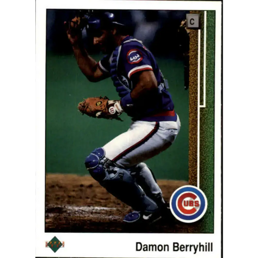 1989 Upper Deck #455 Damon Berryhill NM-MT Chicago Cubs Baseball Card - Baseball Card Single
