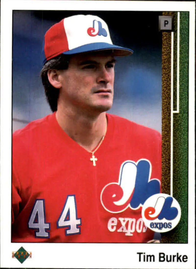 1989 Upper Deck #456 Tim Burke NM-MT Montreal Expos Baseball Card - Baseball Card Single