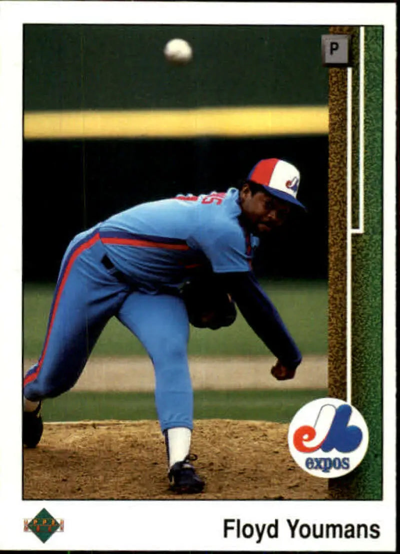 1989 Upper Deck #459 Floyd Youmans NM-MT Montreal Expos Baseball Card - Baseball Card Single