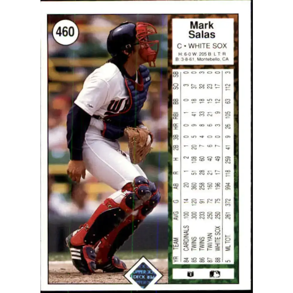 1989 Upper Deck #460 Mark Salas NM-MT Chicago White Sox Baseball Card - Baseball Card Single