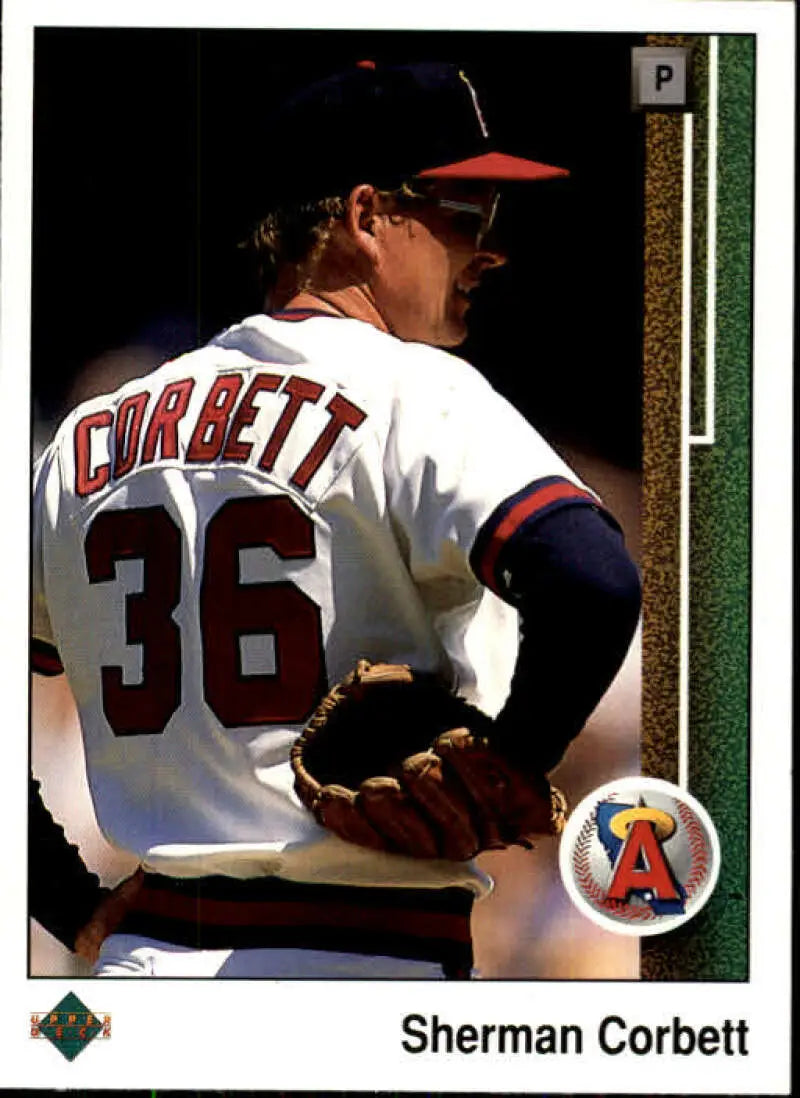 1989 Upper Deck #464 Sherman Corbett NM-MT RC Rookie California Angels Baseball Card - Baseball Card Single