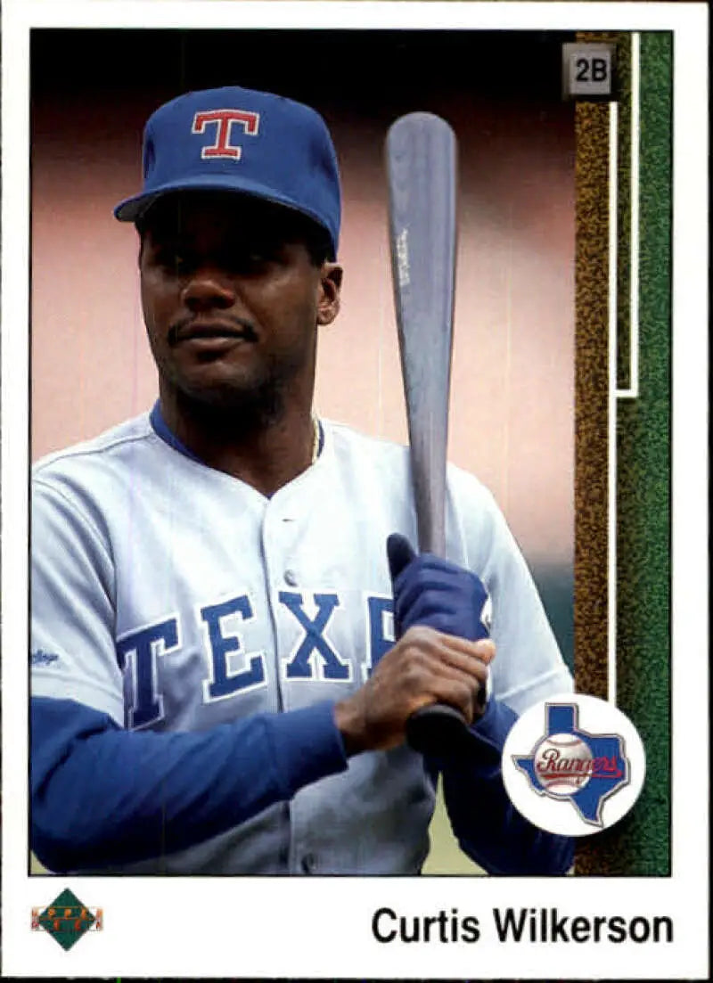 1989 Upper Deck #465 Curtis Wilkerson NM-MT Texas Rangers Baseball Card - Baseball Card Single