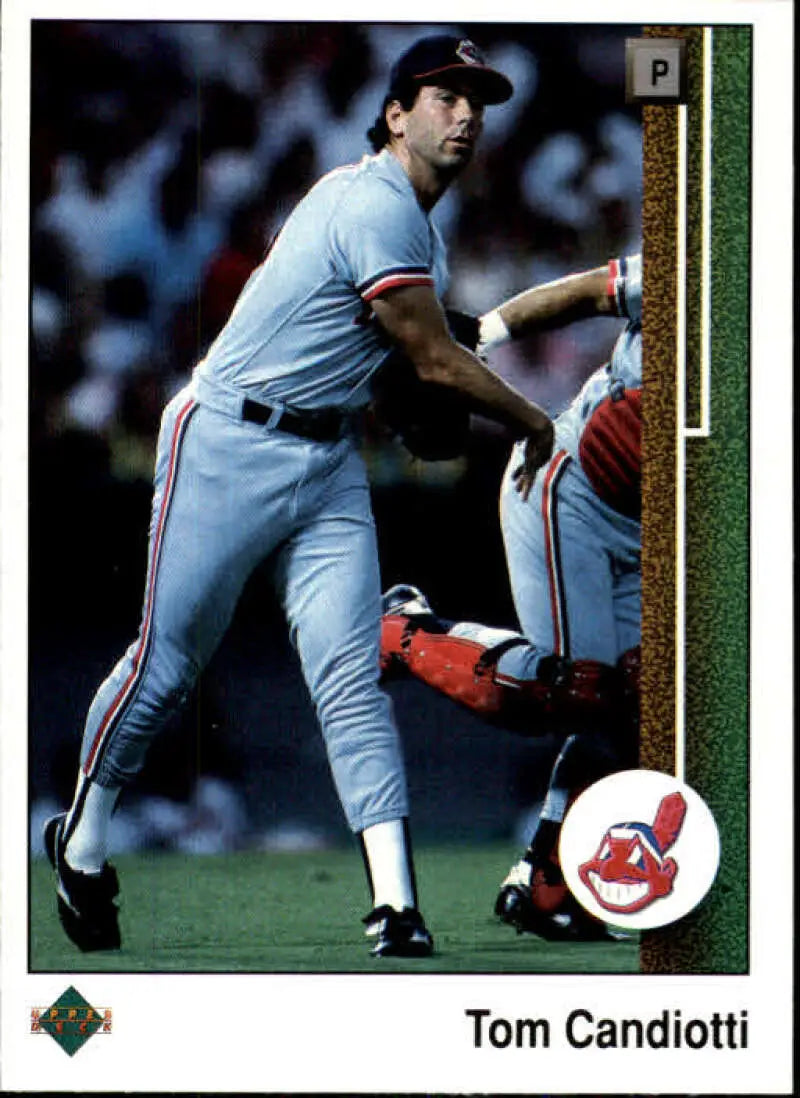 1989 Upper Deck #470 Tom Candiotti NM-MT Cleveland Indians Baseball Card - Baseball Card Single