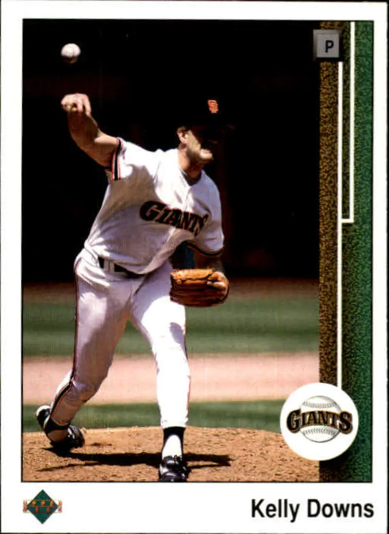 1989 Upper Deck #476 Kelly Downs NM-MT San Francisco Giants Baseball Card - Baseball Card Single