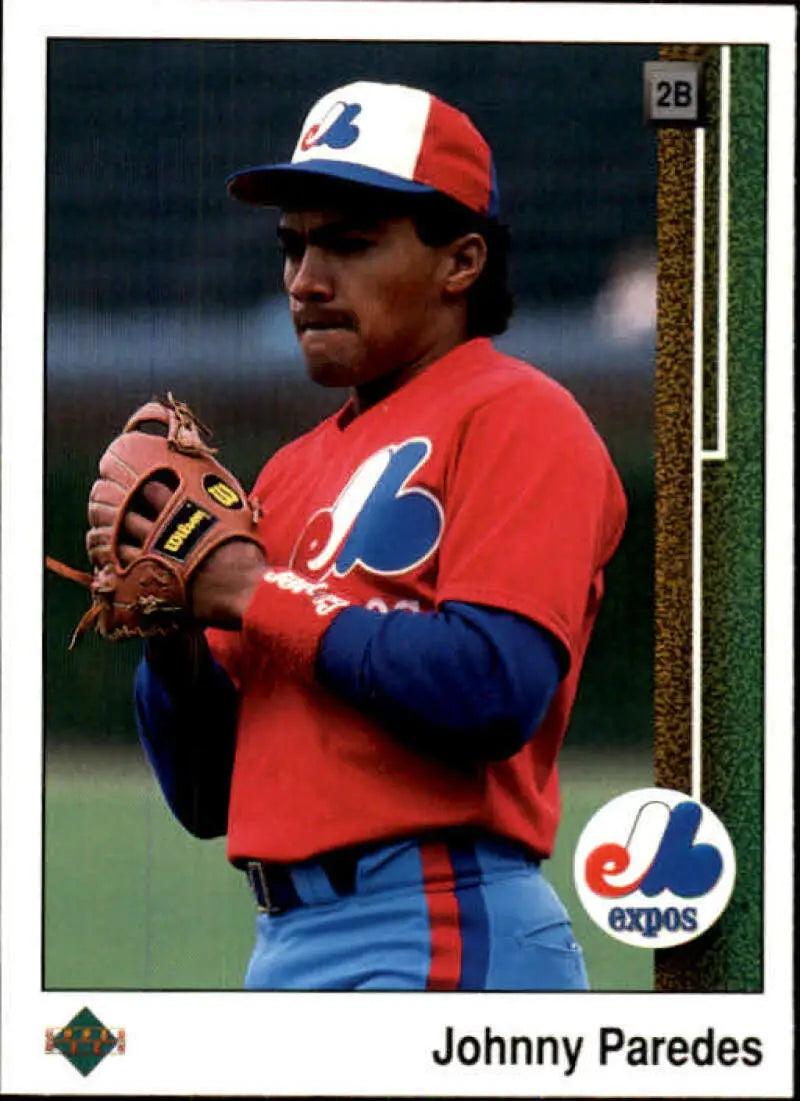 1989 Upper Deck #477 Johnny Paredes NM-MT RC Rookie Montreal Expos Baseball Card - Baseball Card Single