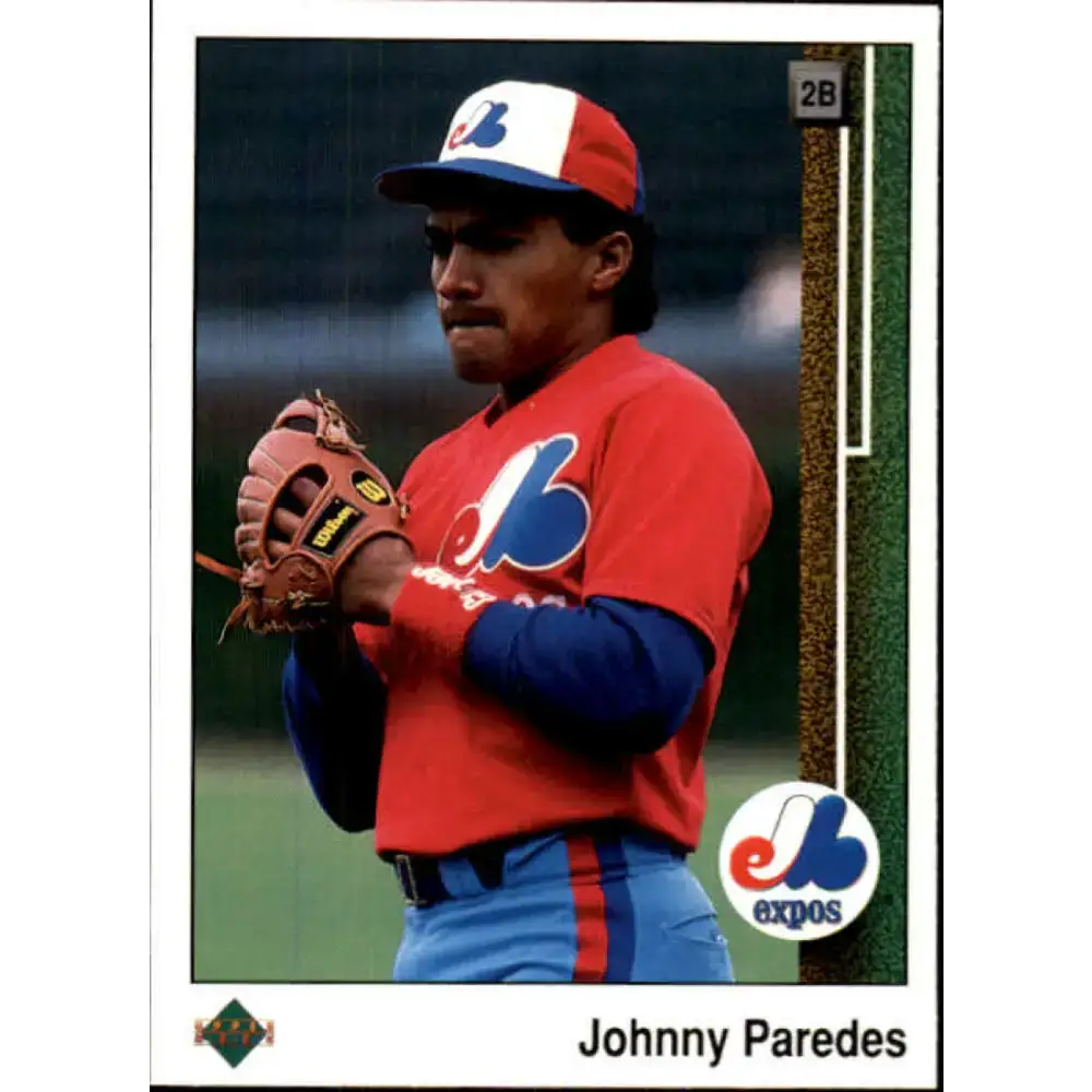 1989 Upper Deck #477 Johnny Paredes NM-MT RC Rookie Montreal Expos Baseball Card - Baseball Card Single