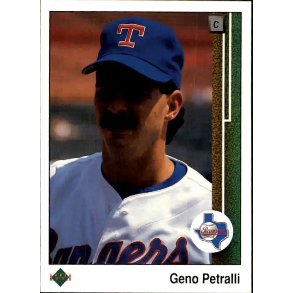 1989 Upper Deck #482 Geno Petralli NM-MT Texas Rangers Baseball Card - Baseball Card Single