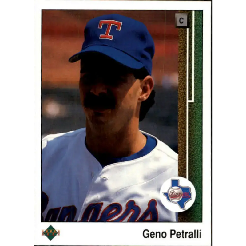 1989 Upper Deck #482 Geno Petralli NM-MT Texas Rangers Baseball Card - Baseball Card Single