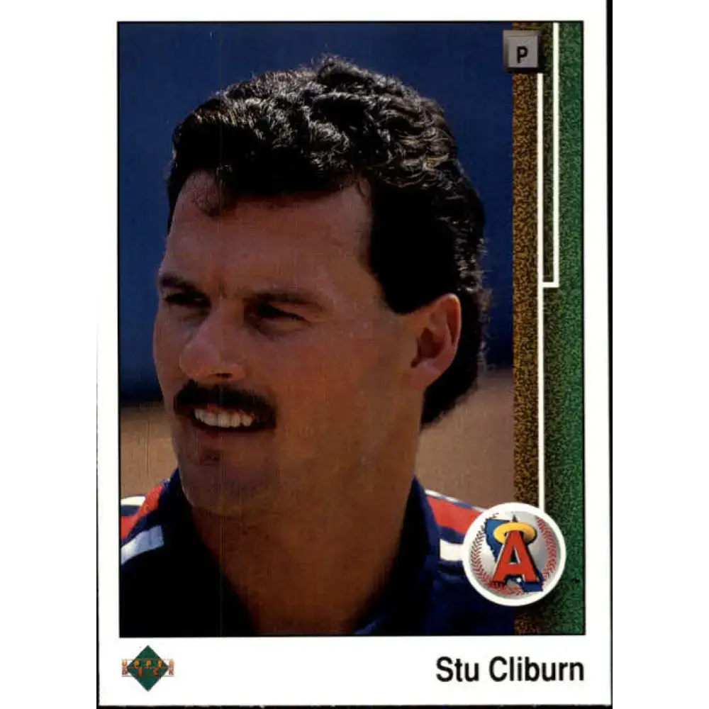 1989 Upper Deck #483 Stew Cliburn NM-MT California Angels Baseball Card - Baseball Card Single
