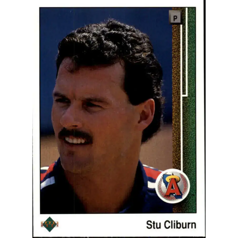 1989 Upper Deck #483 Stew Cliburn NM-MT California Angels Baseball Card - Baseball Card Single