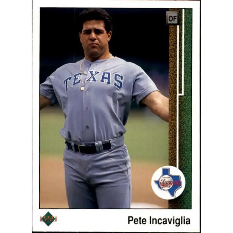 1989 Upper Deck #484 Pete Incaviglia NM-MT Texas Rangers Baseball Card - Baseball Card Single