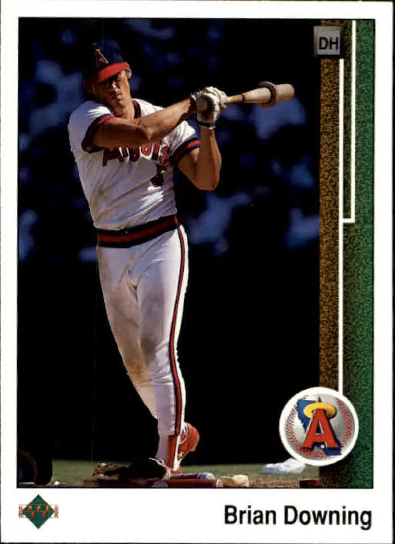 1989 Upper Deck #485 Brian Downing NM-MT California Angels Baseball Card - Baseball Card Single