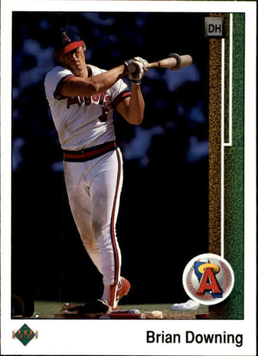 1989 Upper Deck #485 Brian Downing NM-MT California Angels Baseball Card - Baseball Card Single