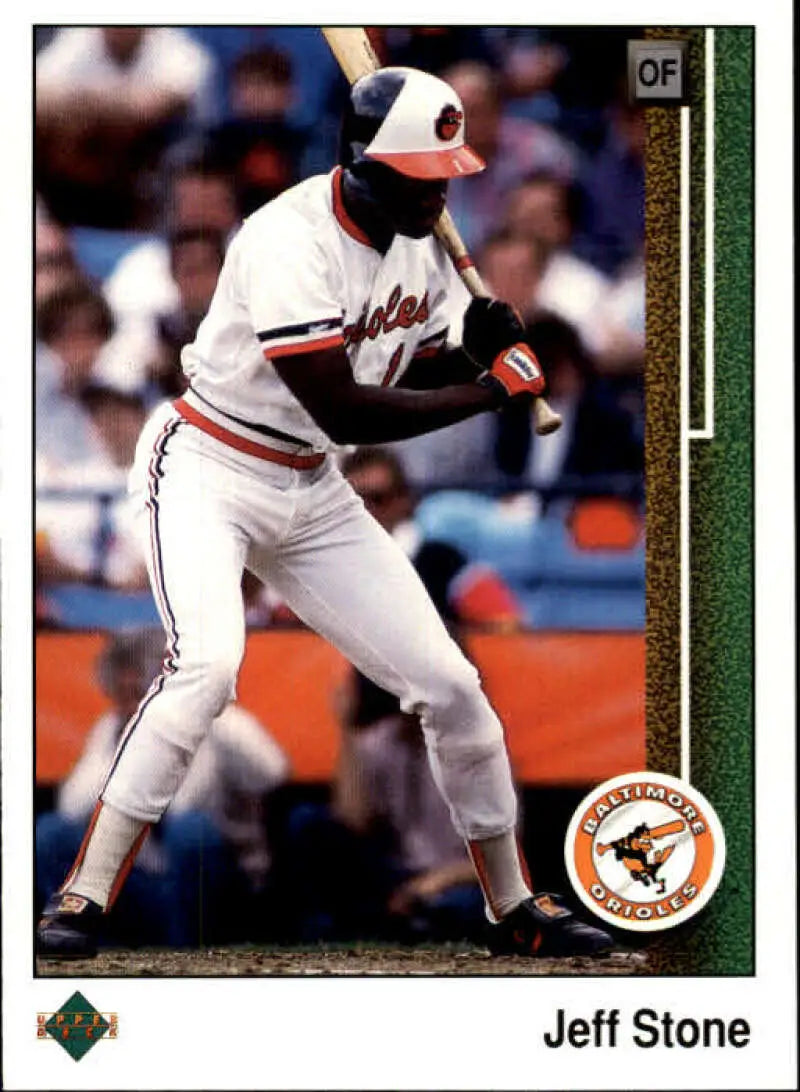 1989 Upper Deck #486 Jeff Stone NM-MT Baltimore Orioles Baseball Card - Baseball Card Single