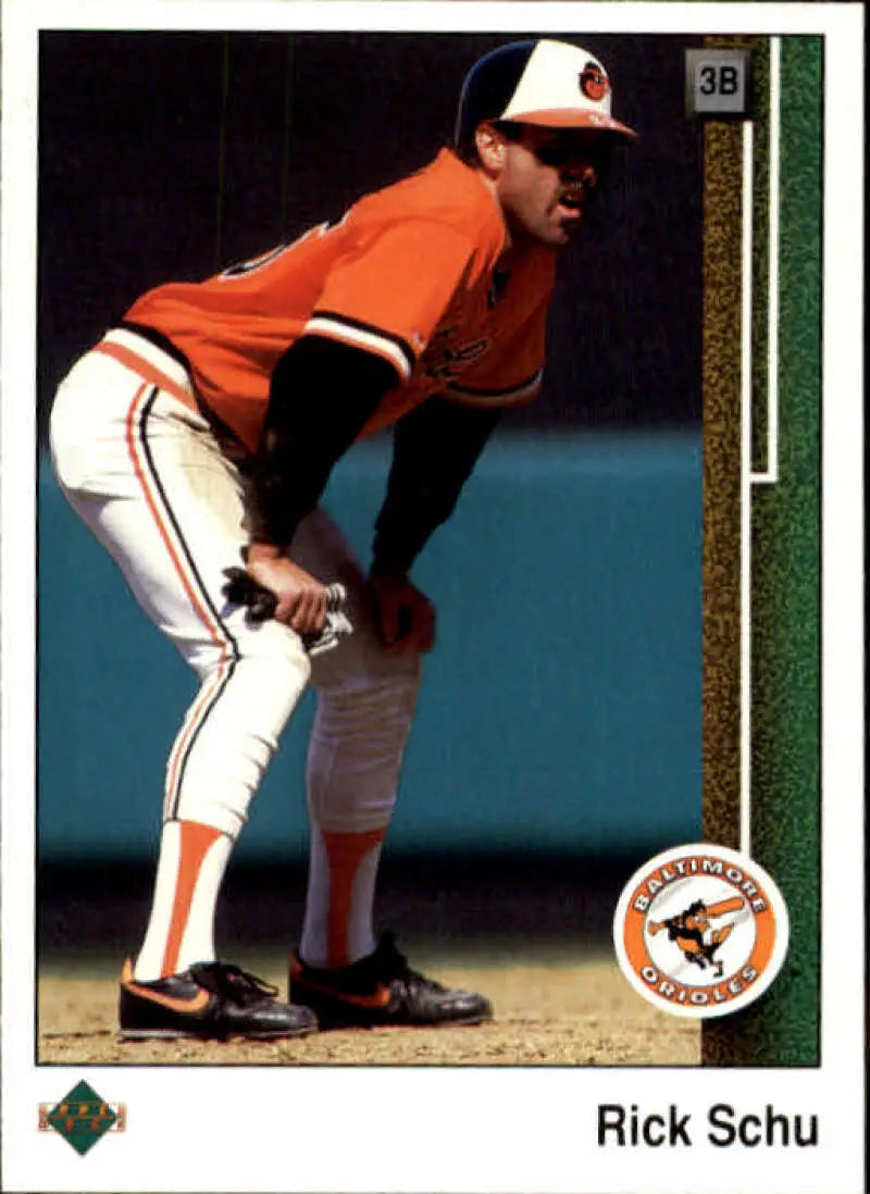 1989 Upper Deck #490 Rick Schu NM-MT Baltimore Orioles Baseball Card - Baseball Card Single