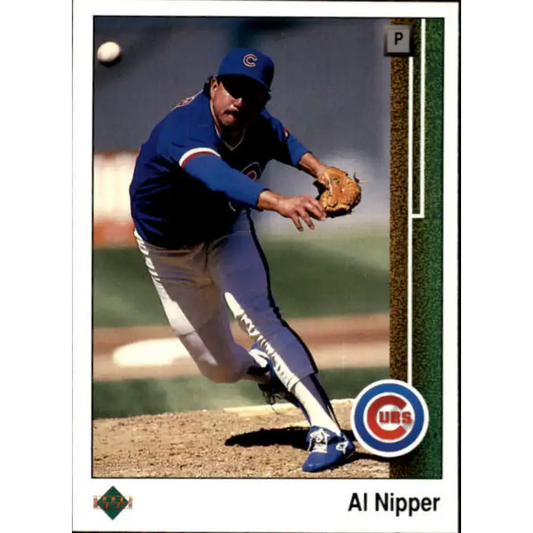 1989 Upper Deck #494 Al Nipper NM-MT Chicago Cubs Baseball Card - Baseball Card Single