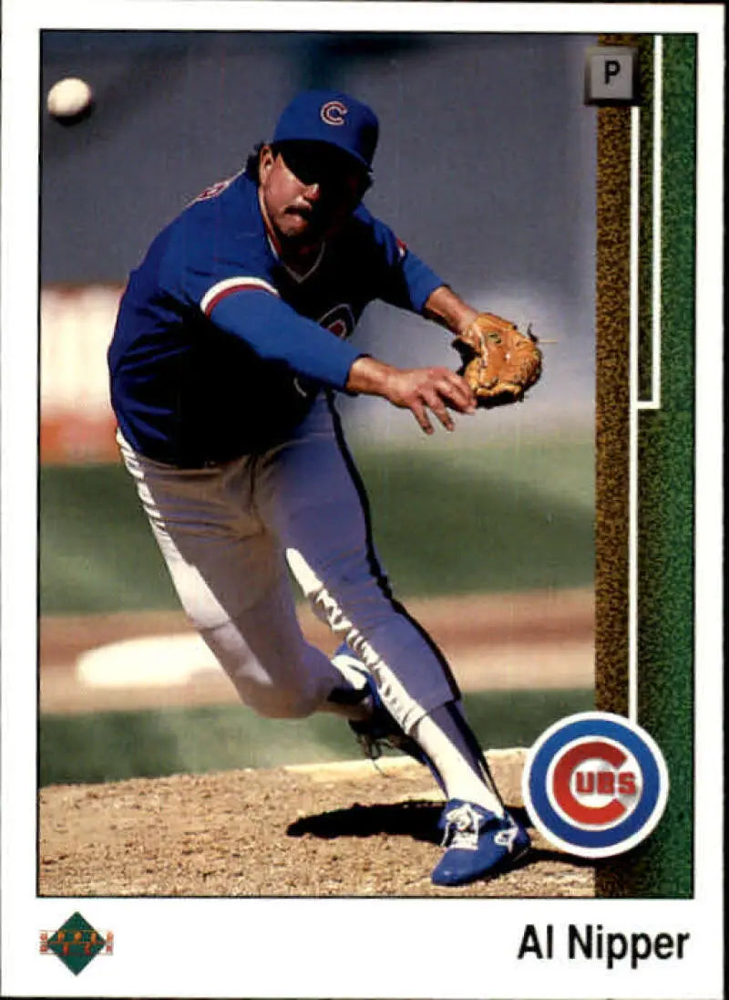1989 Upper Deck #494 Al Nipper NM-MT Chicago Cubs Baseball Card - Baseball Card Single
