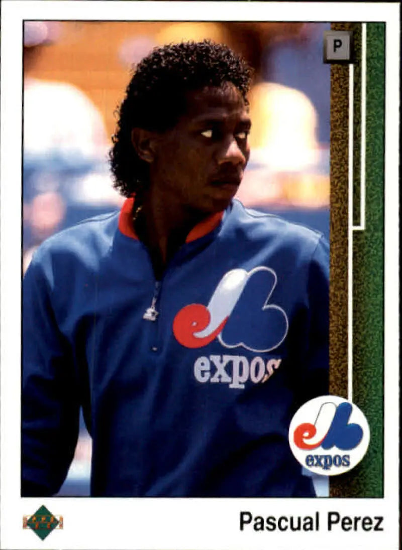 1989 Upper Deck #498 Pascual Perez NM-MT Montreal Expos Baseball Card - Baseball Card Single