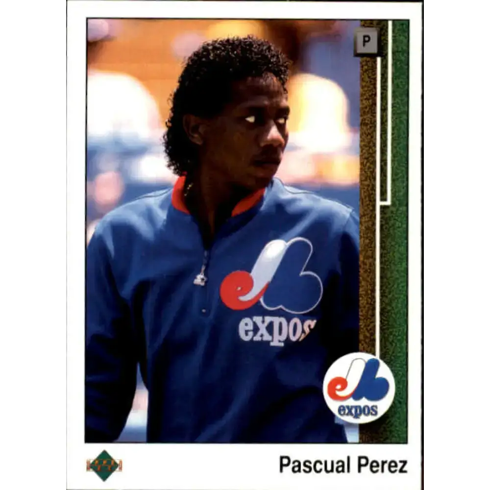 1989 Upper Deck #498 Pascual Perez NM-MT Montreal Expos Baseball Card - Baseball Card Single