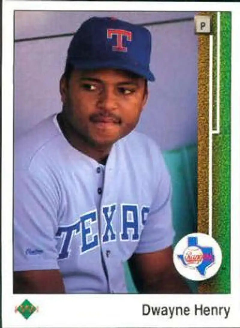 1989 Upper Deck #51 Dwayne Henry NM-MT Texas Rangers Baseball Card - Baseball Card Single