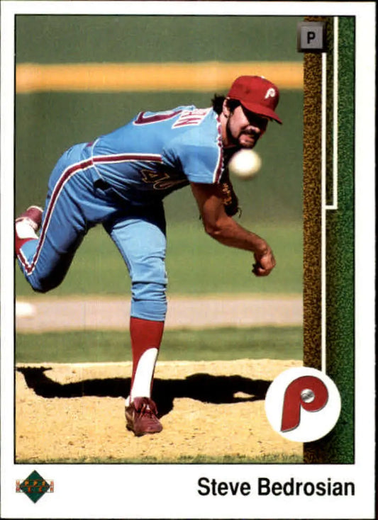 1989 Upper Deck #511 Steve Bedrosian NM-MT Philadelphia Phillies Baseball Card - Baseball Card Single
