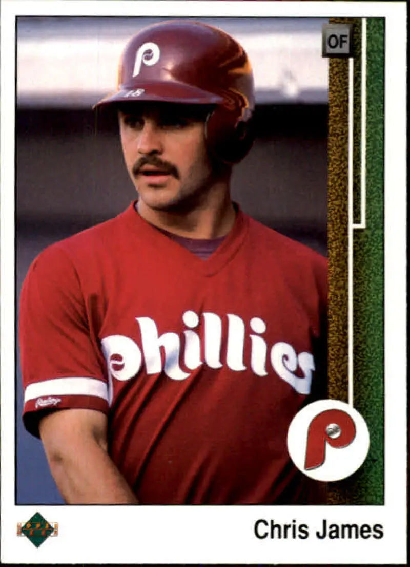 1989 Upper Deck #513 Chris James NM-MT Philadelphia Phillies Baseball Card - Baseball Card Single