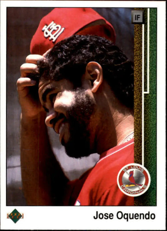 1989 Upper Deck #514 Jose Oquendo NM-MT St. Louis Cardinals Baseball Card - Baseball Card Single