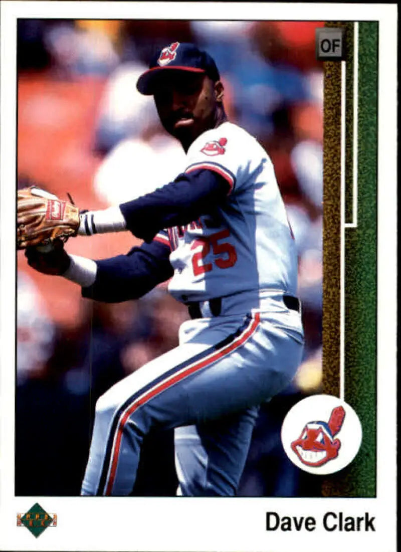 1989 Upper Deck #517 Dave Clark NM-MT Cleveland Indians Baseball Card - Baseball Card Single