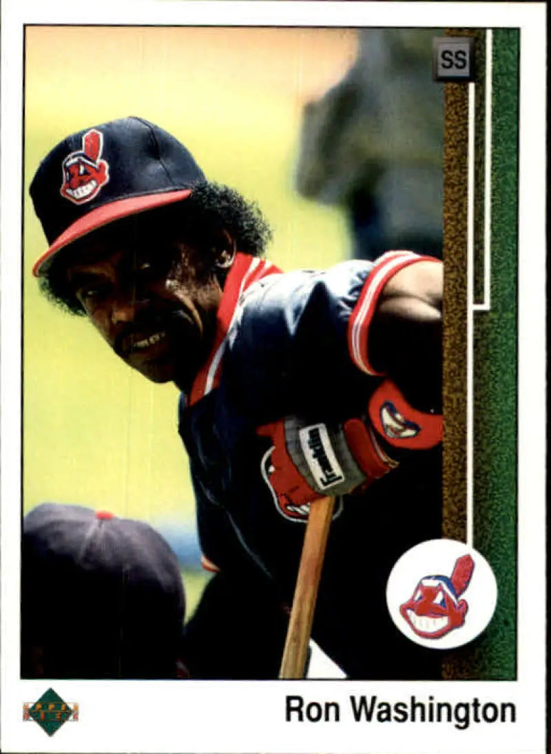 1989 Upper Deck #519 Ron Washington NM-MT Cleveland Indians Baseball Card - Baseball Card Single
