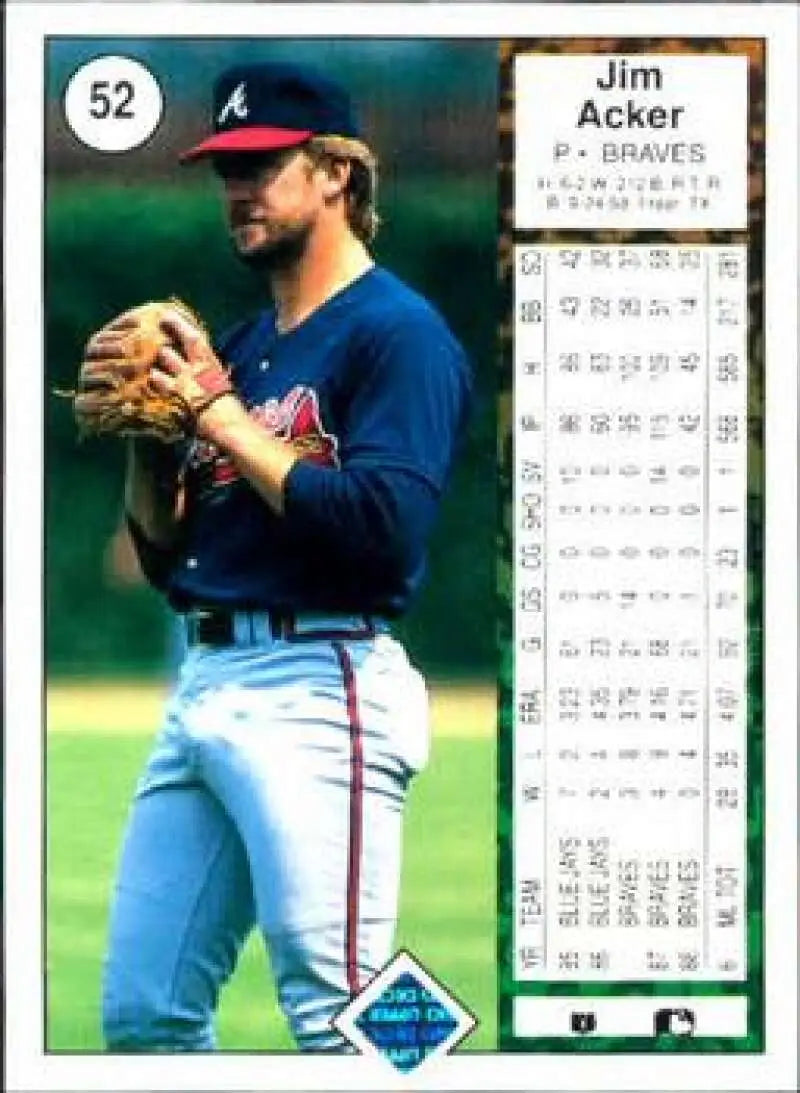 1989 Upper Deck #52 Jim Acker NM-MT California Angels Baseball Card - Baseball Card Single