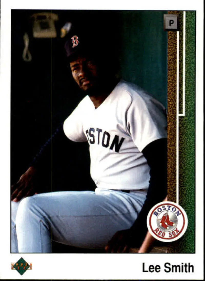 1989 Upper Deck #521 Lee Smith NM-MT Boston Red Sox Baseball Card - Baseball Card Single