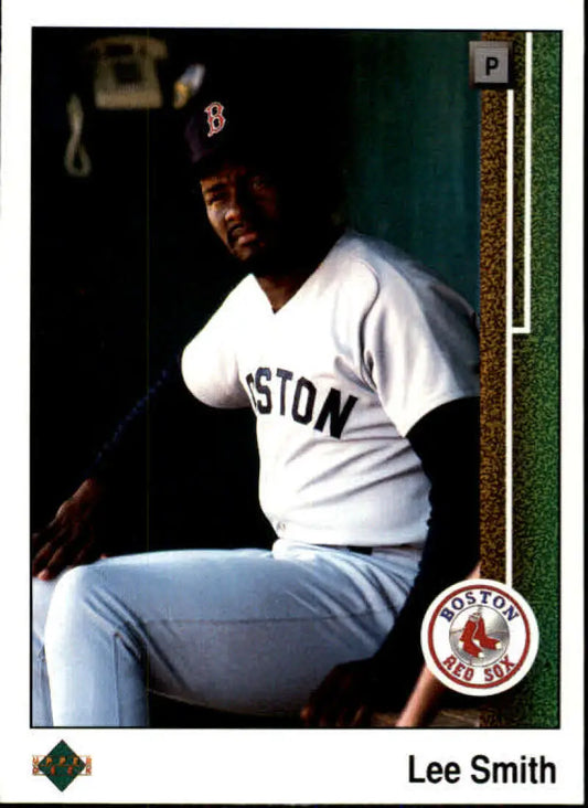 1989 Upper Deck #521 Lee Smith NM-MT Boston Red Sox Baseball Card - Baseball Card Single