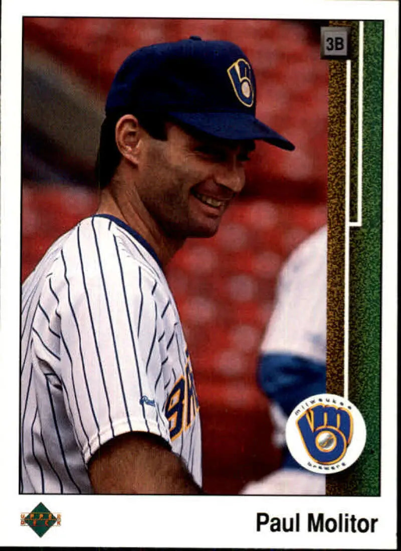 1989 Upper Deck #525 Paul Molitor NM-MT Milwaukee Brewers Baseball Card - Baseball Card Single