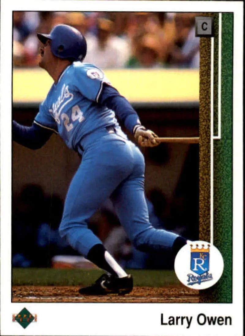 1989 Upper Deck #528 Larry Owen NM-MT Kansas City Royals Baseball Card - Baseball Card Single