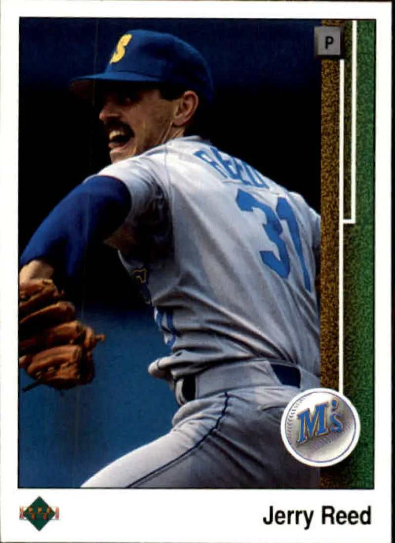 1989 Upper Deck #529 Jerry Reed NM-MT Seattle Mariners Baseball Card - Baseball Card Single
