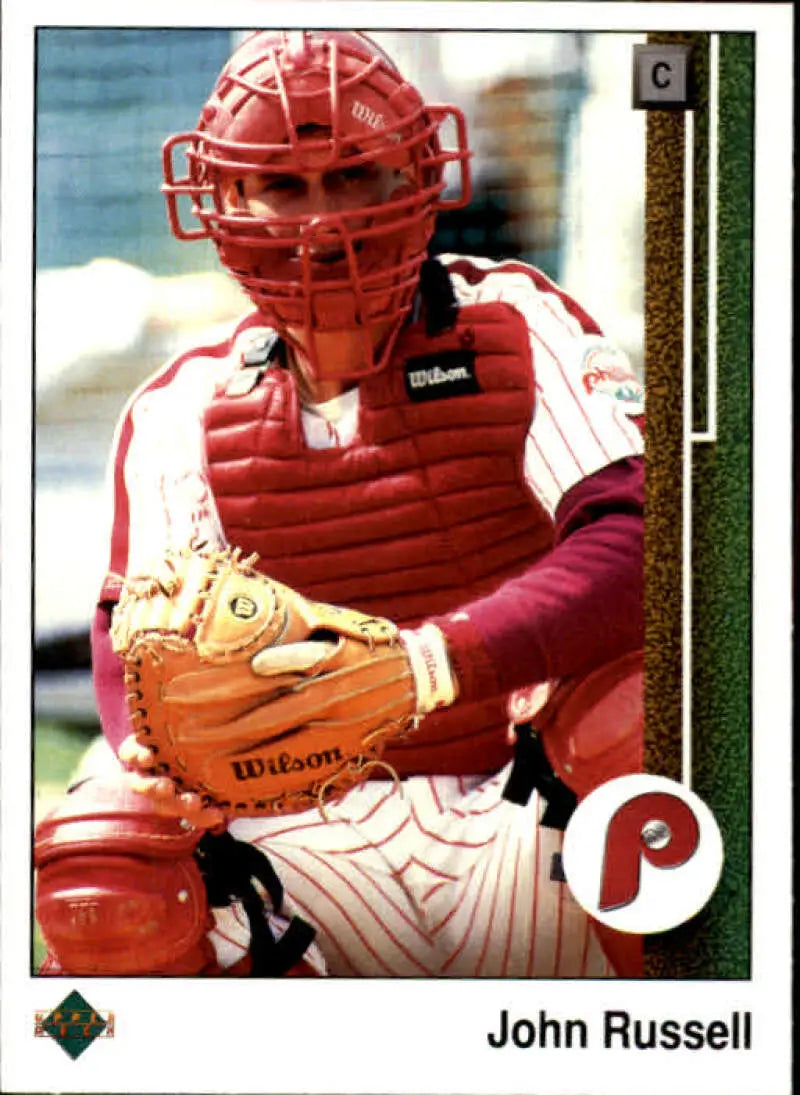 1989 Upper Deck #532 John Russell NM-MT Philadelphia Phillies Baseball Card - Baseball Card Single